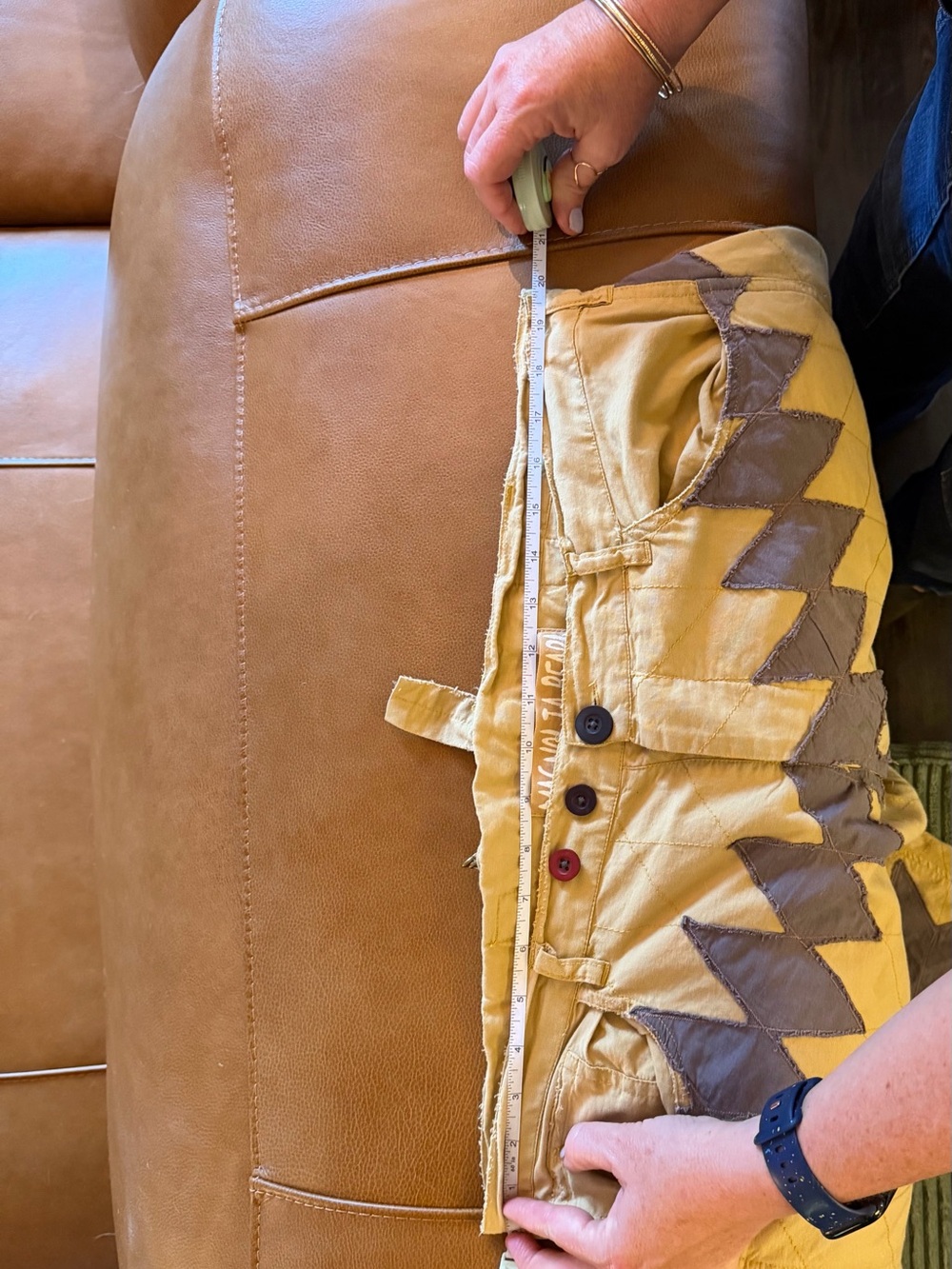 Magnolia Pearl tan soft yellow & grey patchwork pants - Picture 10 of 10